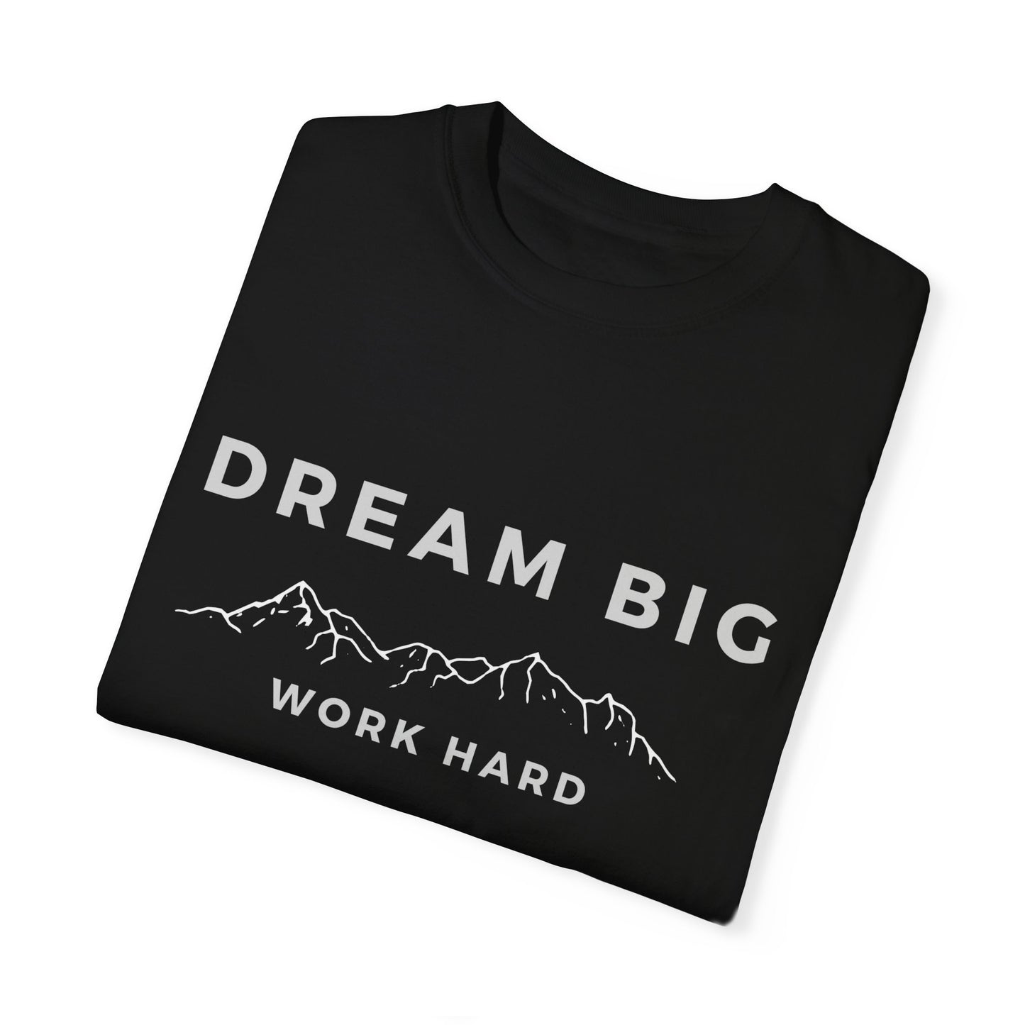 Garment-dyed unisex t-shirt in red and black