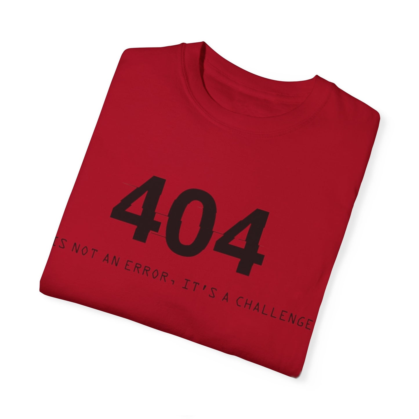 Garment-dyed unisex t-shirt in red and white
