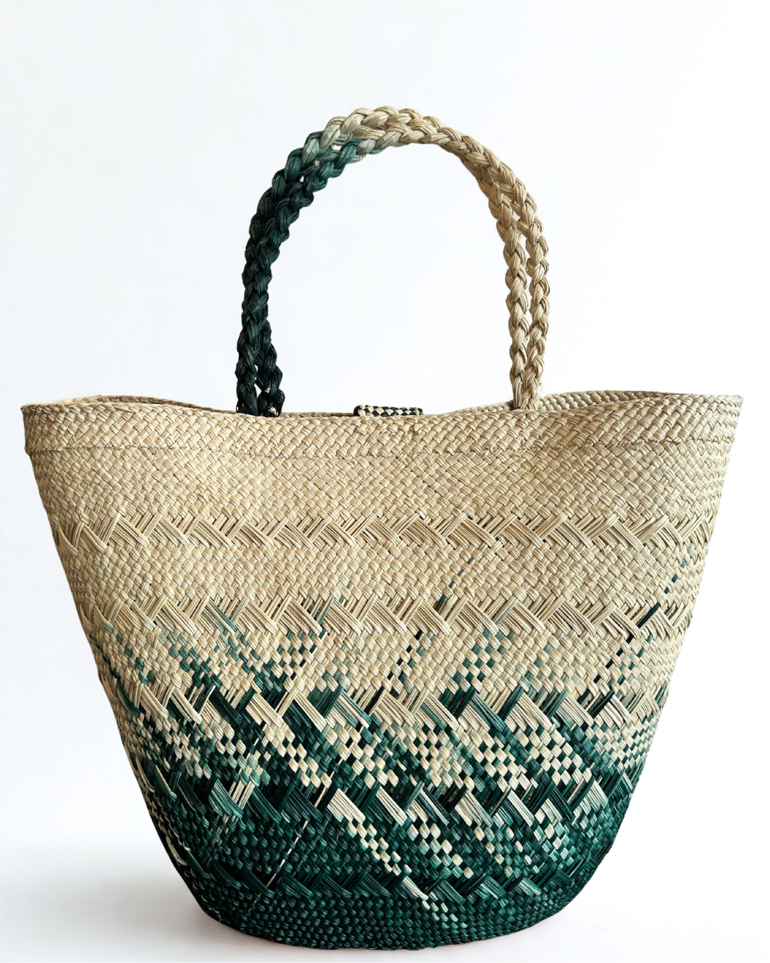 Bolso de playa de palma de iraca tejido a mano