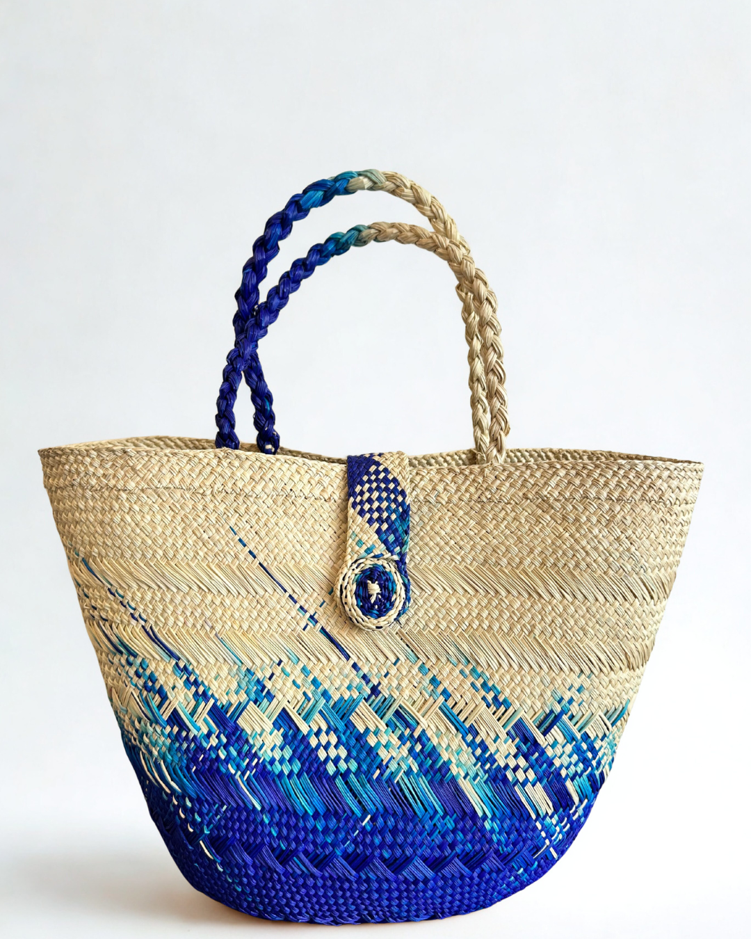 Bolso de playa de palma de iraca tejido a mano