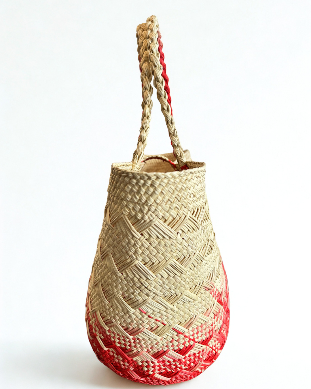 Bolso de playa de palma de iraca tejido a mano